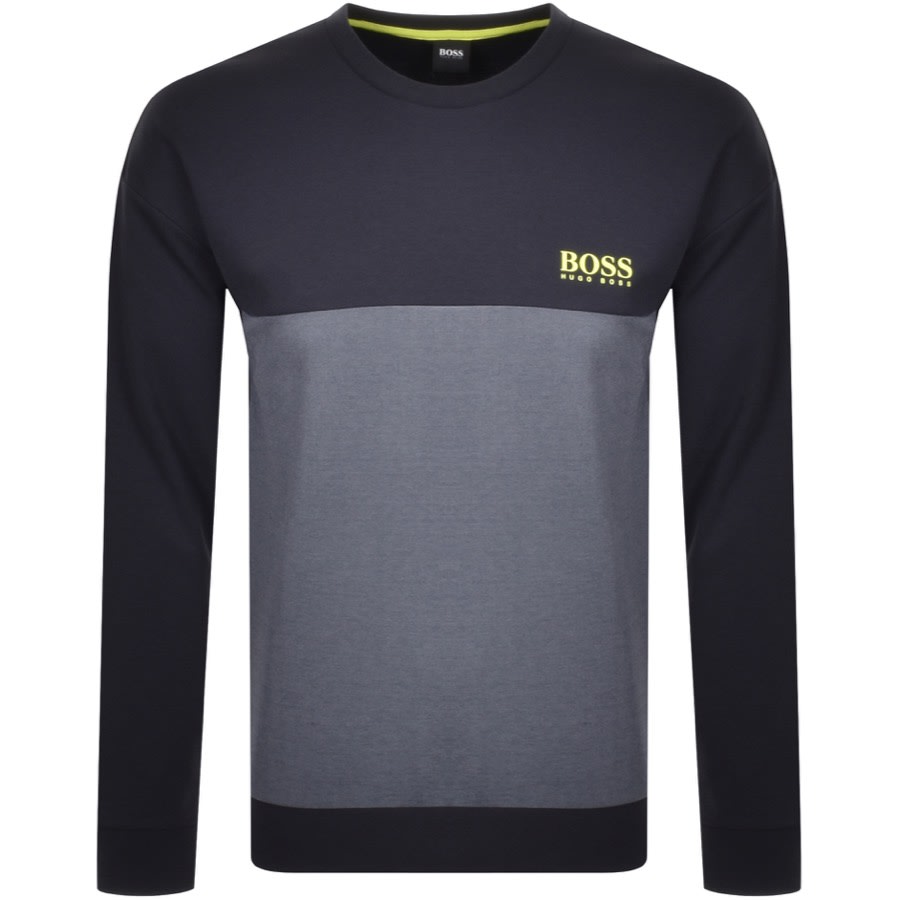 Alternative Image for ProductBOSS Bodywear Logo Crew Neck Sweatshirt Navy1